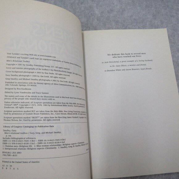 Men's Relational Tool box By Gary Greg and Michael Smalley book Good condition - Picture 2 of 4